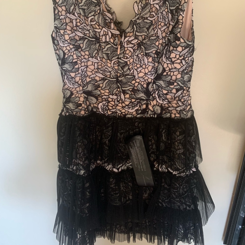 BCBG midi tulle lace dress.